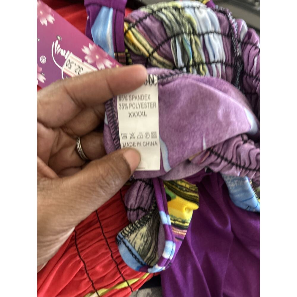 Women’s Purple Multi Color Summer Dress Long 4XL NWT - Picture 4 of 4